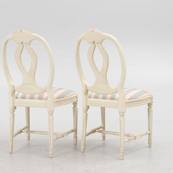 Ten Gustavian style chairs, Åmells.