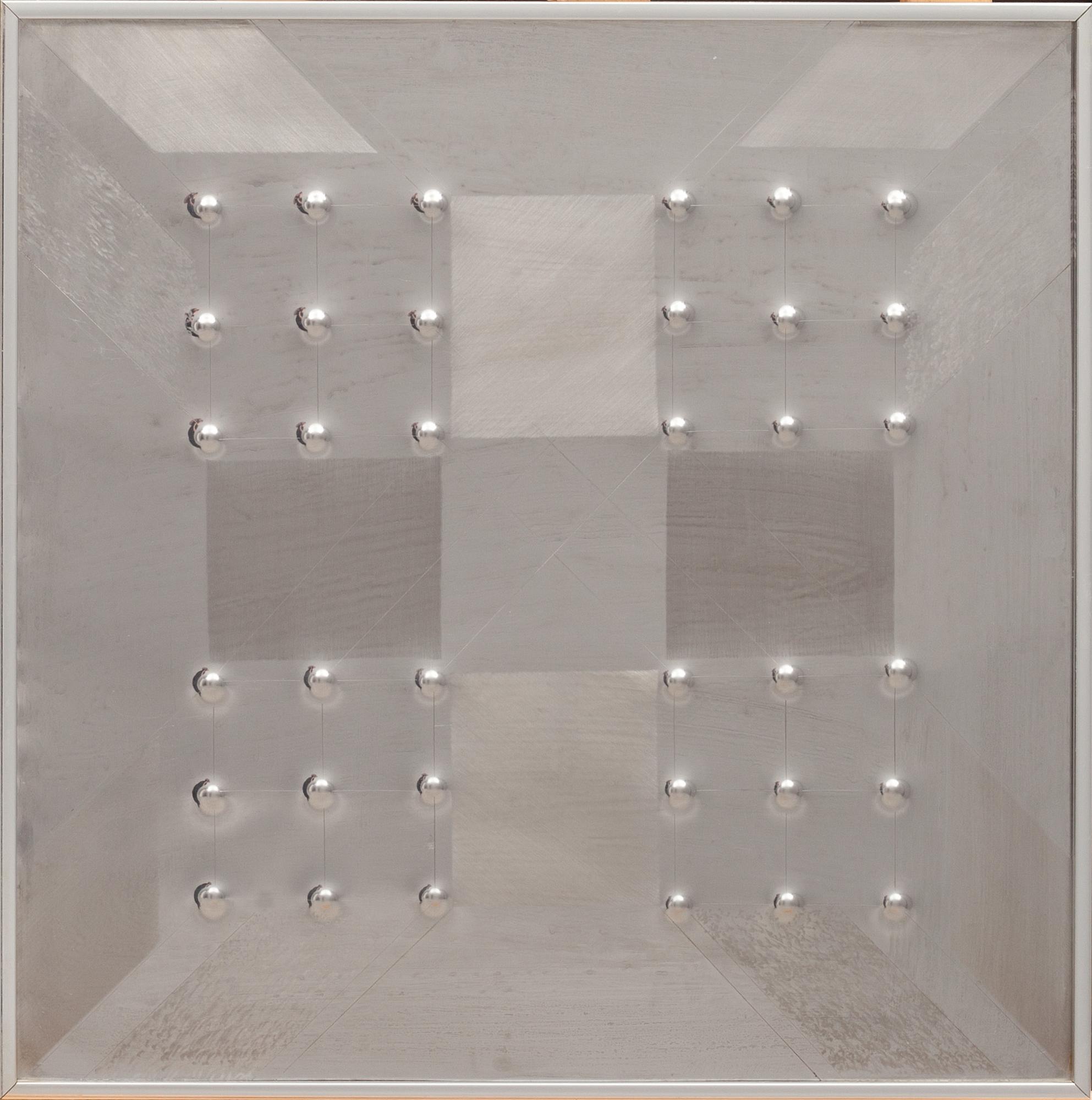 ALEXIUS HUBER, metallrelief, signerad.
