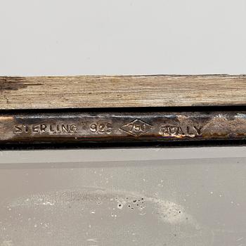 Powder box, silver, Italy.
