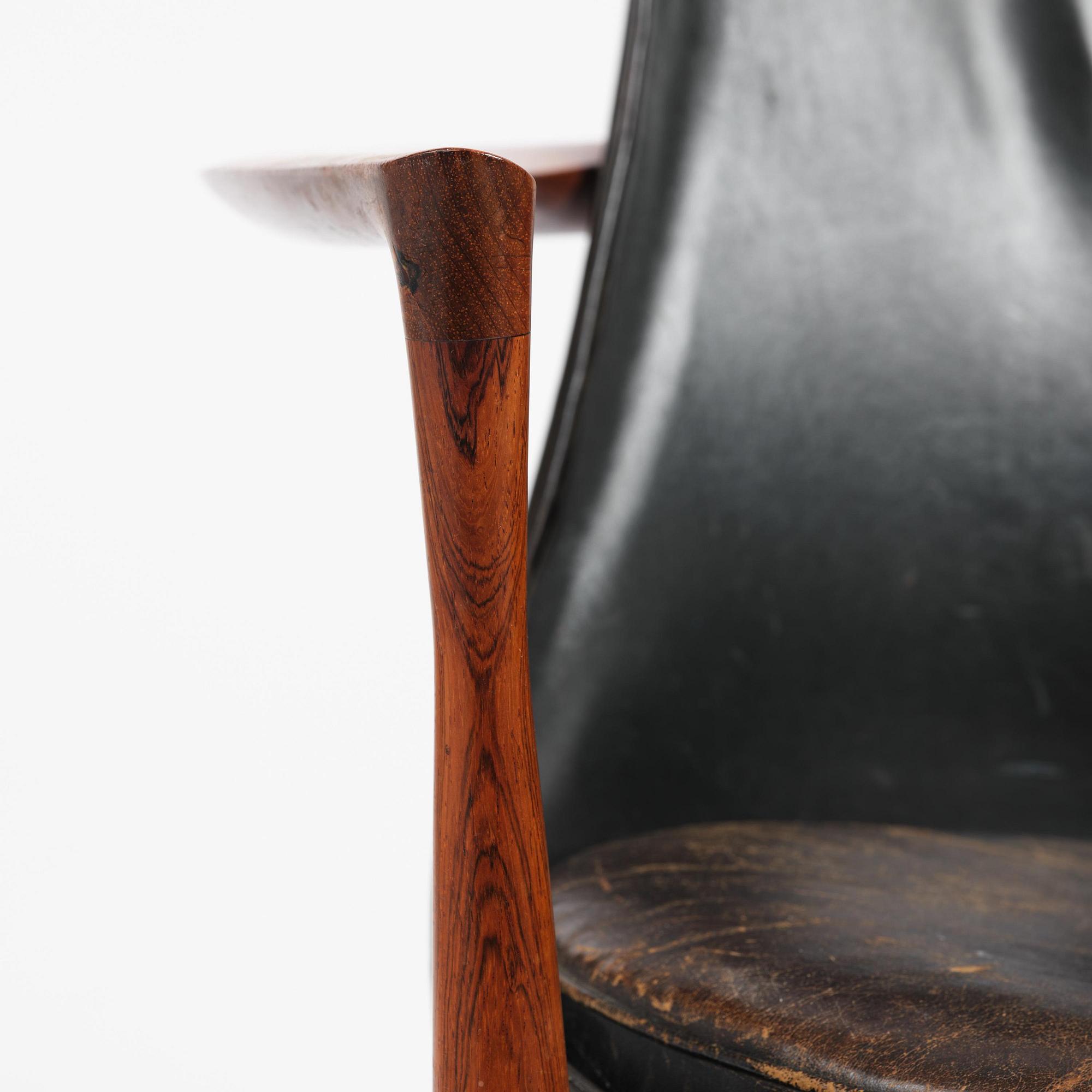 Ib Kofod-Larsen, a rosewood "Elizabeth" easy chair, cabinetmakers Christensen & Larsen, Denmark, 1950s-60s.