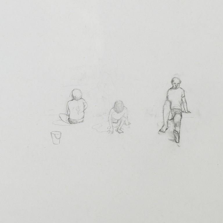 Patrick Nilsson, blyerts på papper, signerad, utförd 2003.