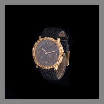 BJÖRN WECKSTRÖM, WRISTWATCH. Excess. 14K gold, copper ore, Lapponia 1997.