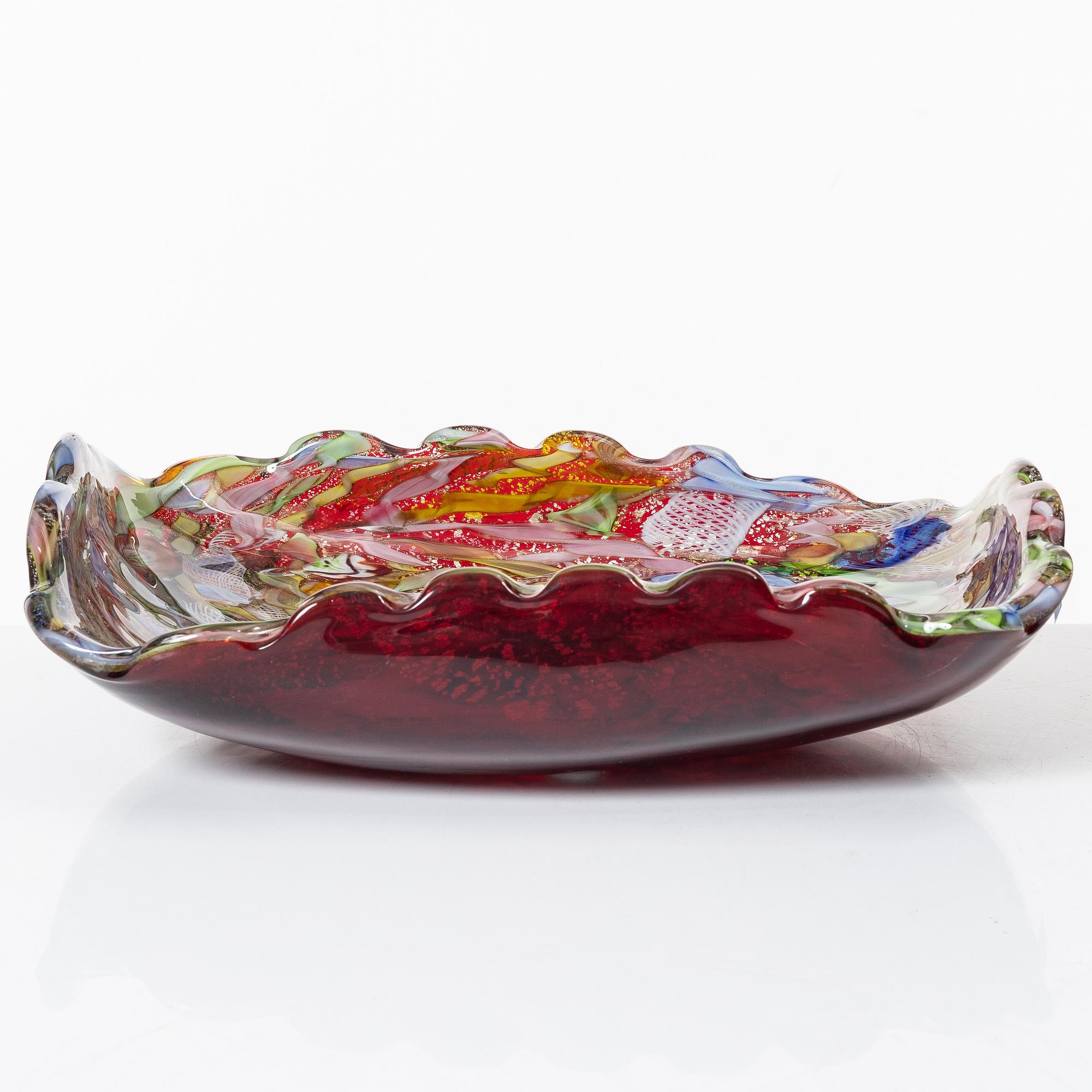 Fat, glas, sk "Tutti Frutti", Murano, Italien, 1950-60-tal.