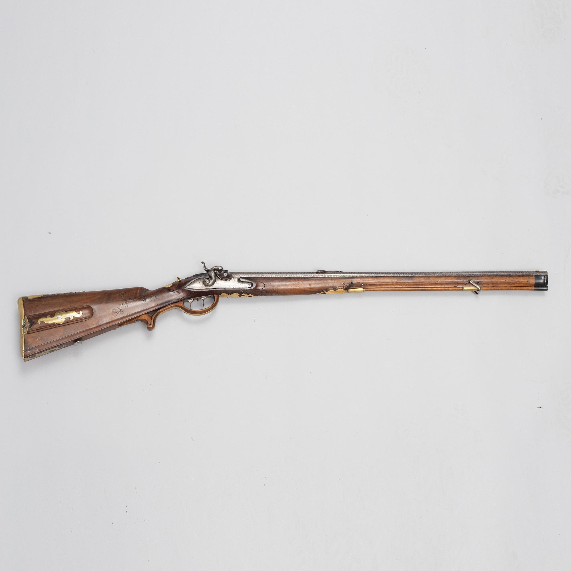 Slagslåsstudsare ändrad från flintlås,  Franz Steskal,  Österrike, 1700-talets slut.