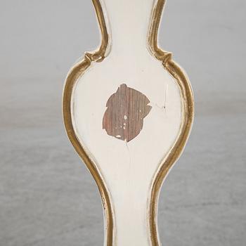 Two Swedish Rococo chairs, second half of the 18th century.