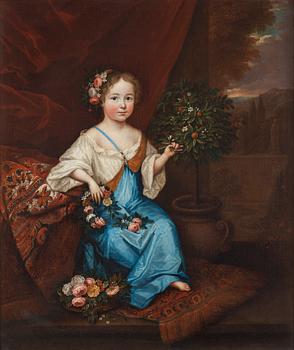 690. Caspar Netscher Hans krets, "Maria Agatha van Kinschot" (1678-).