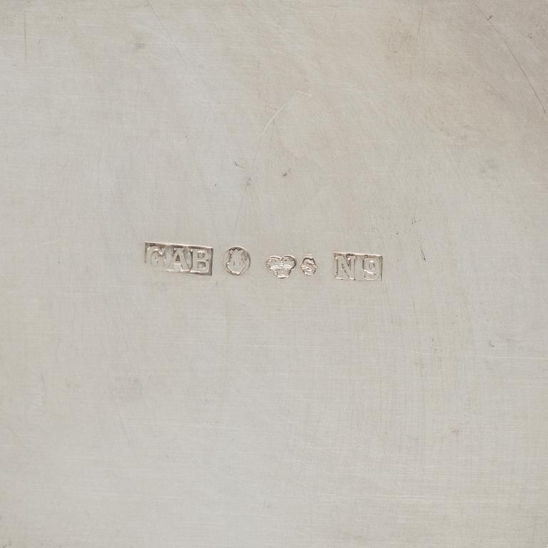 Bägare, 5 st, silver, bl.a. GAB, Stockholm, 1968.