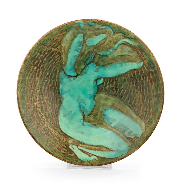 A Wilhelm Kåge 'Farsta' stoneware dish, Gustavsberg Studio 1946.