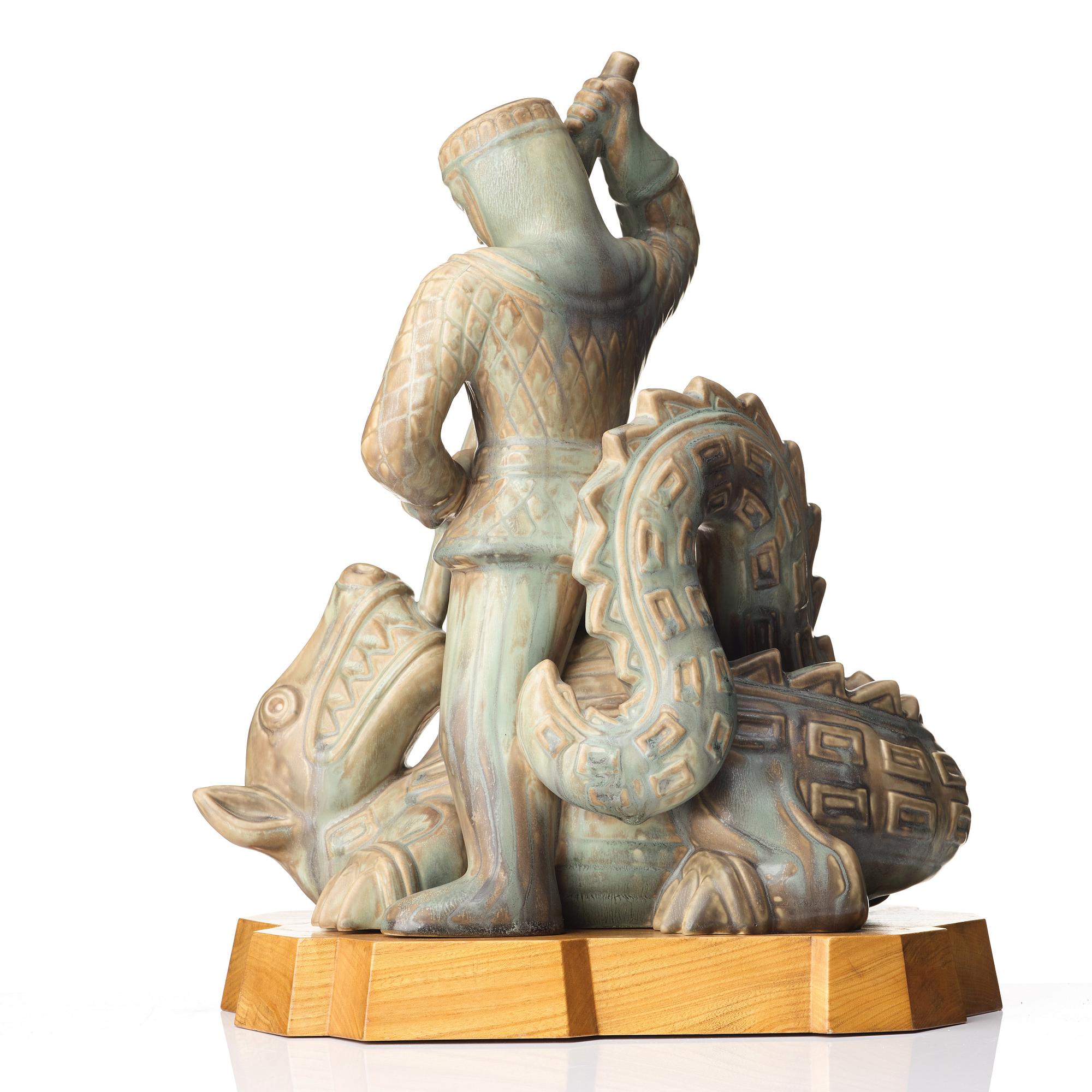 Gunnar Nylund, a unique stoneware sculpture, Rörstrand, Sweden.