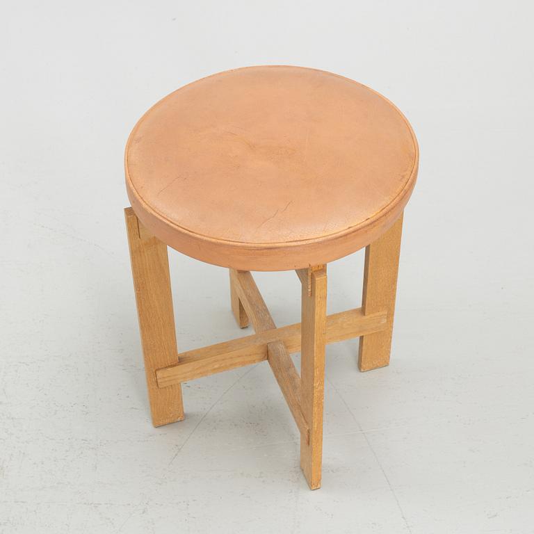 Uno & Östen Kristiansson, wall-mounted dressing table with wall lamps and stool, Luxus, 1960s.