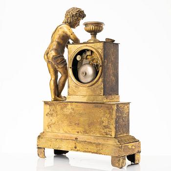 An Empire mantle clock, France, first half of the 19th century.