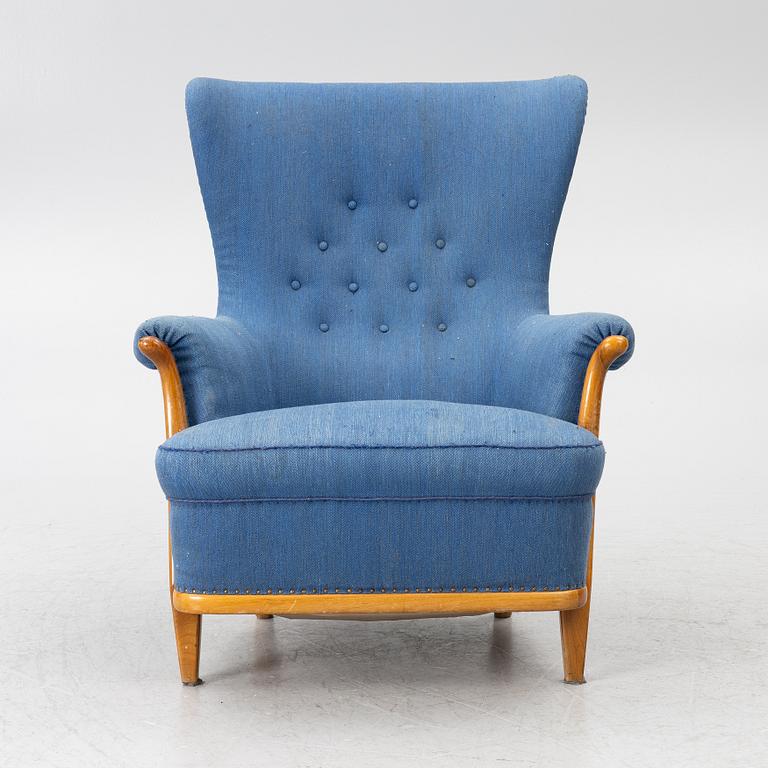 Gustav Allert, armchair, Svensk Hemslöjd, 1940s.