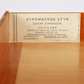 Oscar Nilsson, a mahogany desk, cabinetmaker Allan Lindgren, Stockholm, 1938.