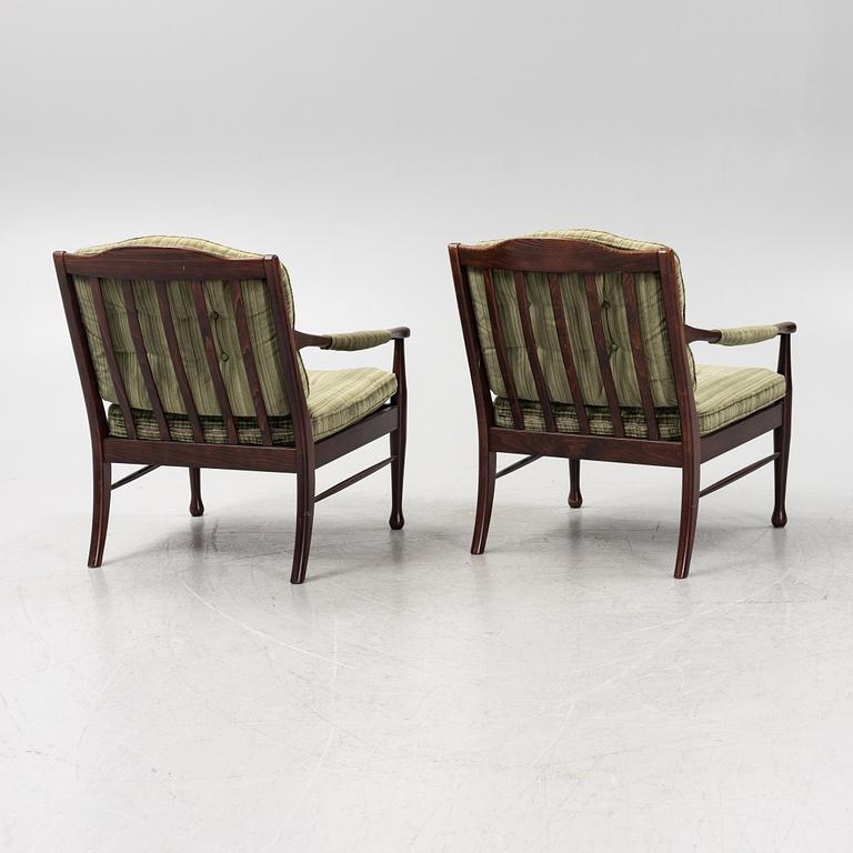 Easychairs, a pair, Ulferts, second half of the 20th century.
