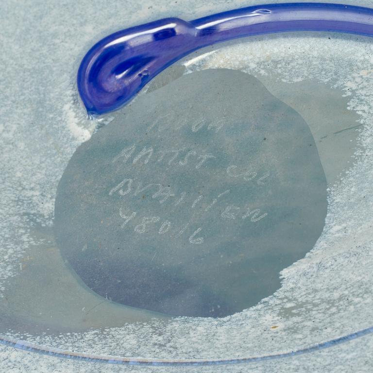 A last quarter of the 20th century glass ' Boom' flask by Bertil Valllien for Kosta Boda.