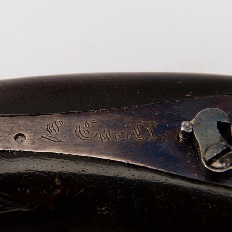 PERCUSSION LOCK PISTOL, mid 19th century.