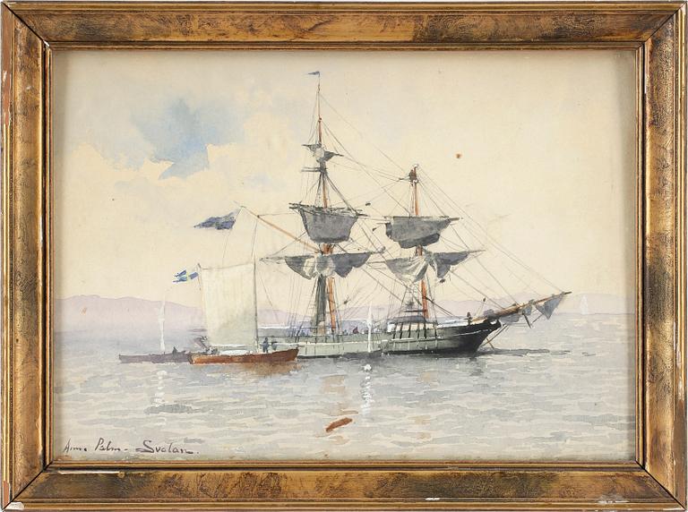 ANNA PALM DE ROSA, akvarell, "Svalan", signerad.