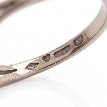 A.Tillander, ring, Art déco-stil, 18K vitguld, briljant- och 8/8-slipade diamanter ca 0.48 ct totalt, Helsingfors 1978.