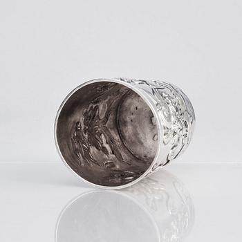 A Russian silver beaker, mark of Feodor Petrov, Moscow 1783.