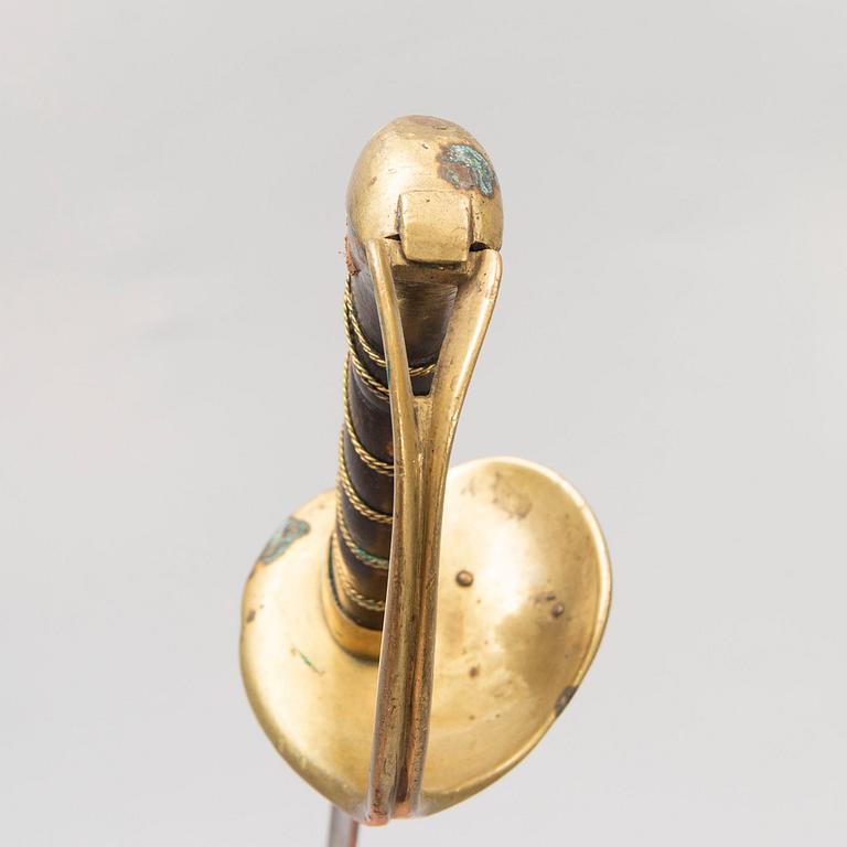A Swedish cutlass, 1876-1885 Navy pattern.