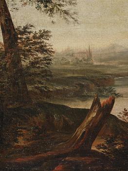 Domenico Roberti, tillskriven, Ruinlandskap med figurer.
