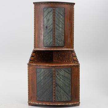 A corner cupboard, probably Värmland, dated 1822.
