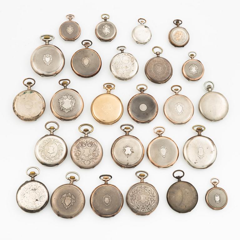 Pocket watches, group, 26 pcs.