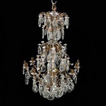 A rococo style chandelier, 20th Century.