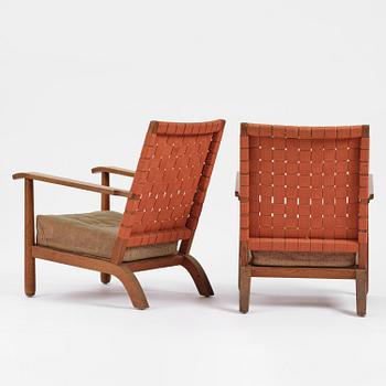Axel Einar Hjorth, fåtöljer, ett par, "Väddö", Nordiska Kompaniet, 1930-40-tal.