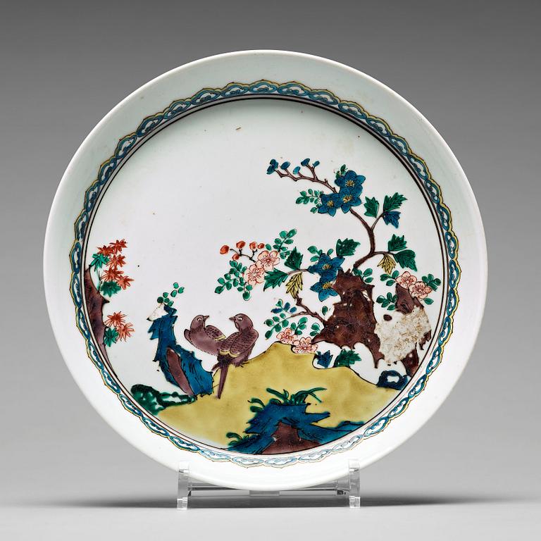 BRICKA, porslin. Japan, Kutani, 1800-tal.