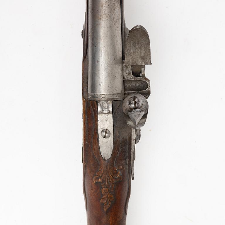 Flintlock rifle, signed Wålberg, Stockholm, (Anders W, 1720-93).