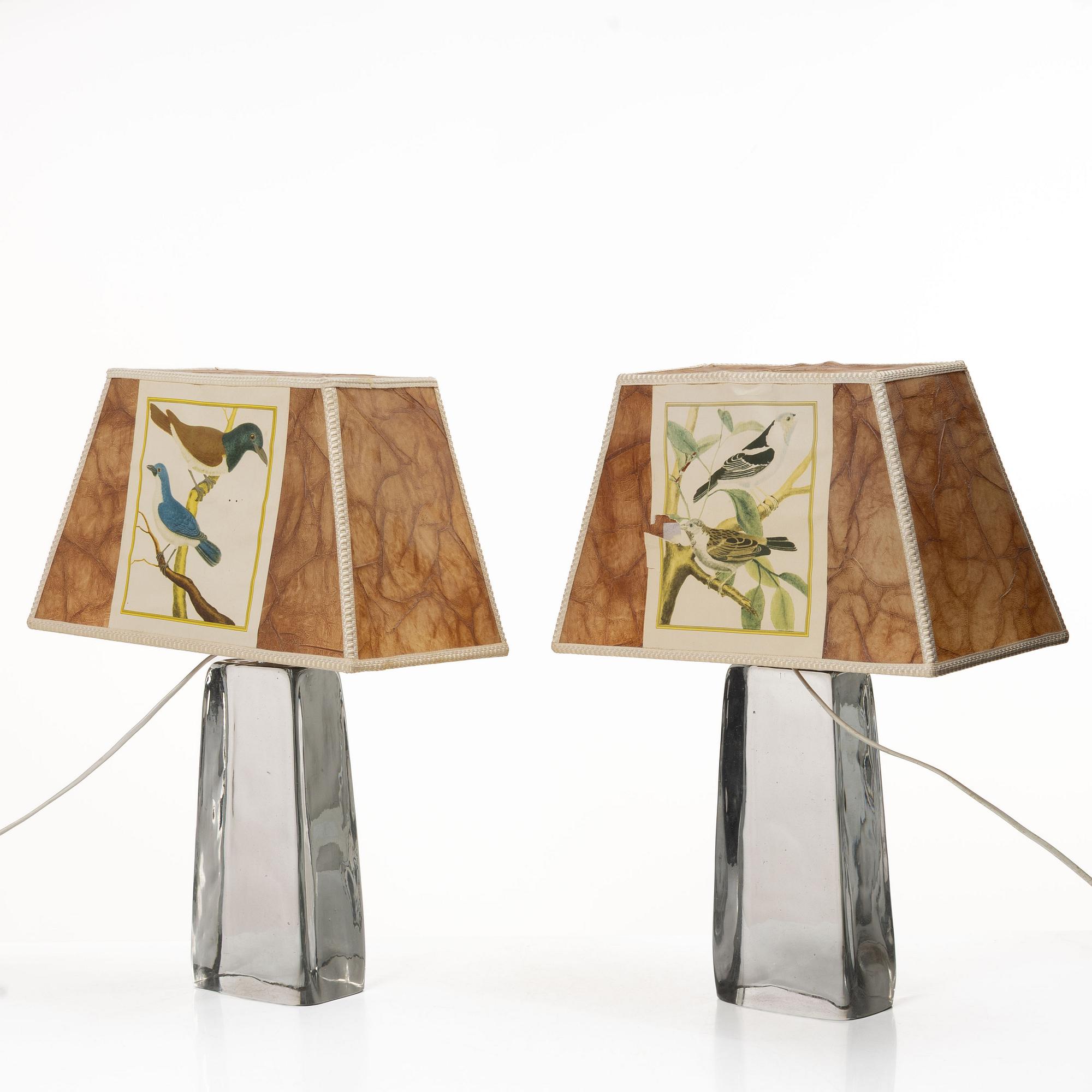 A pair of table lamps, mid-20th Century.