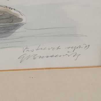 GUNNAR BRUSEWITZ, akvarell, signerad och daterad -79.