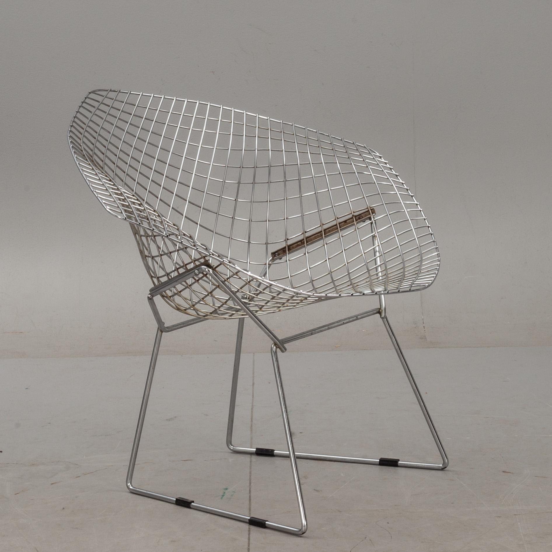 FÅTÖLJ, "Diamond chair", Harry Bertoia, Knoll, 1960/70-tal.