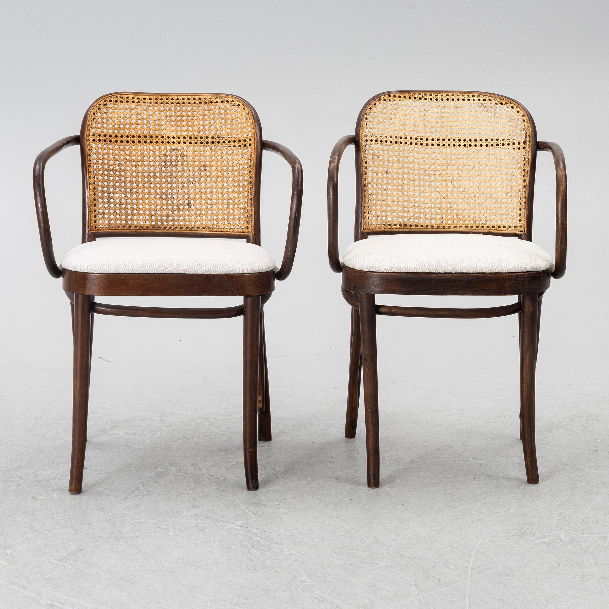 Four armchairs, second half of the 20th century.