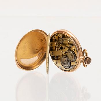 Pocket watch with chain, 28 mm.