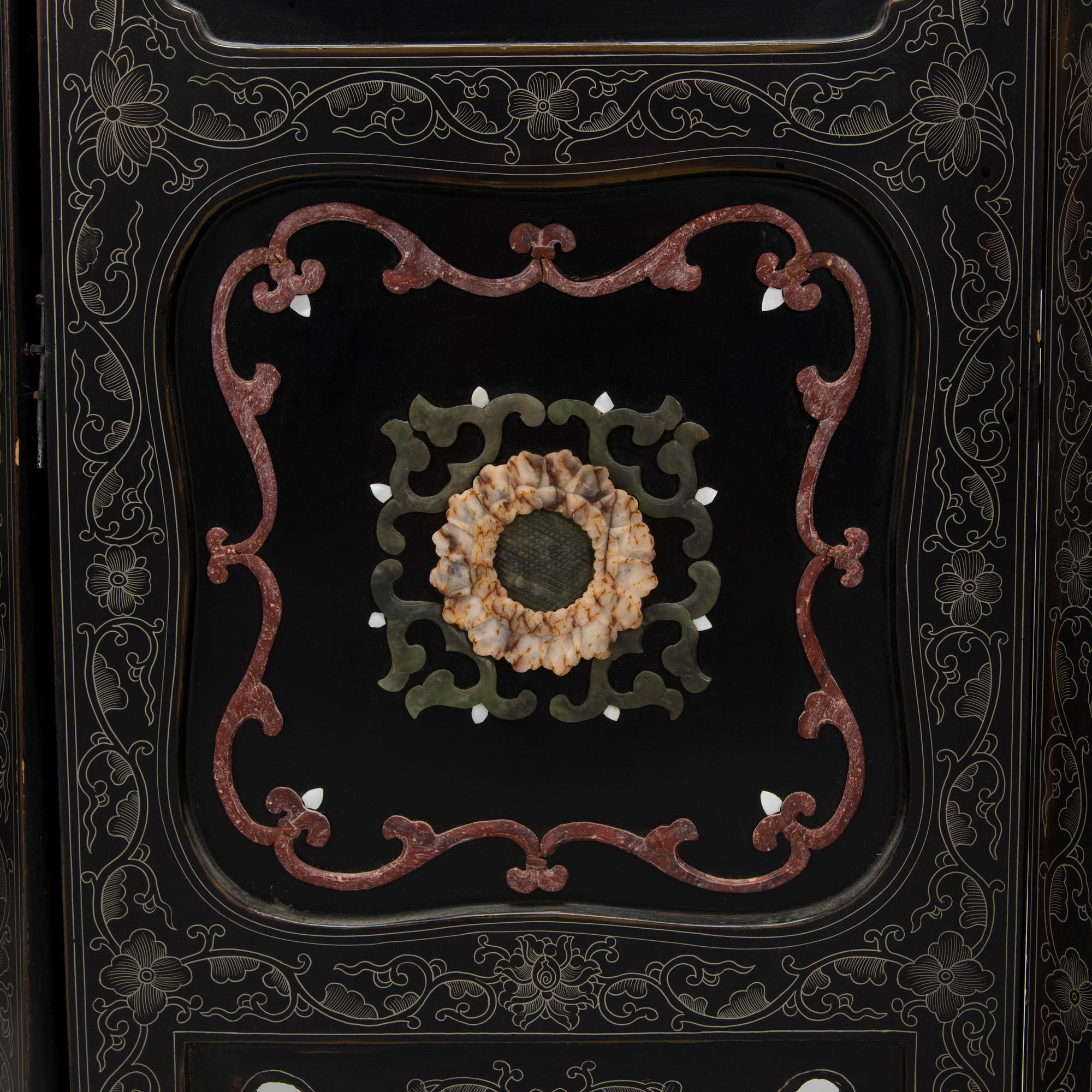 Vikskärm, 6 delar, Kina 1900-talets första hälft.