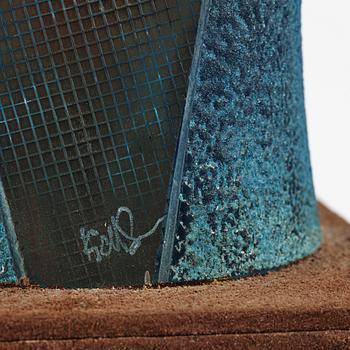 Kjell Engman, a unique glass sculpture 'Man in Trenchcaot' from the series "Catwalk", Kosta Boda, Sweden.