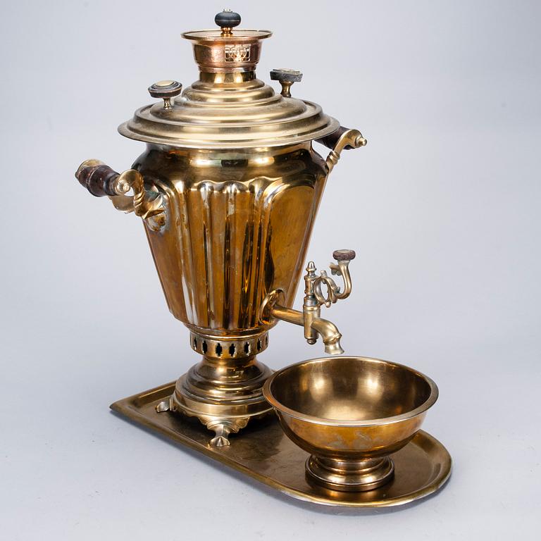 SAMOVAR, mässing, Ryssland 1800-talets senare hälft.