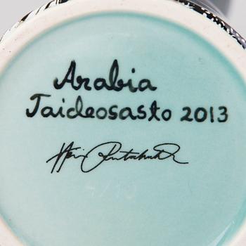 HEINI RIITAHUHTA, a porcelain vase/candlestick, Pro Arte 4/10 2013, signed Heini Riitahuhta.