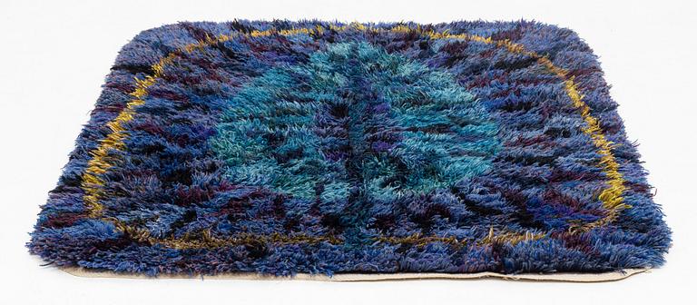 Ingrid Dessau, a carpet, "Blått blad", knotted pile, ca 160,5 x 145 cm.
