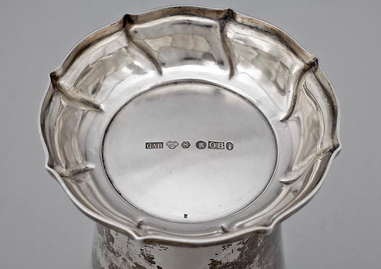 BÄGARE, silver, GAB, Stockholm 1940. Vikt ca 585 g.