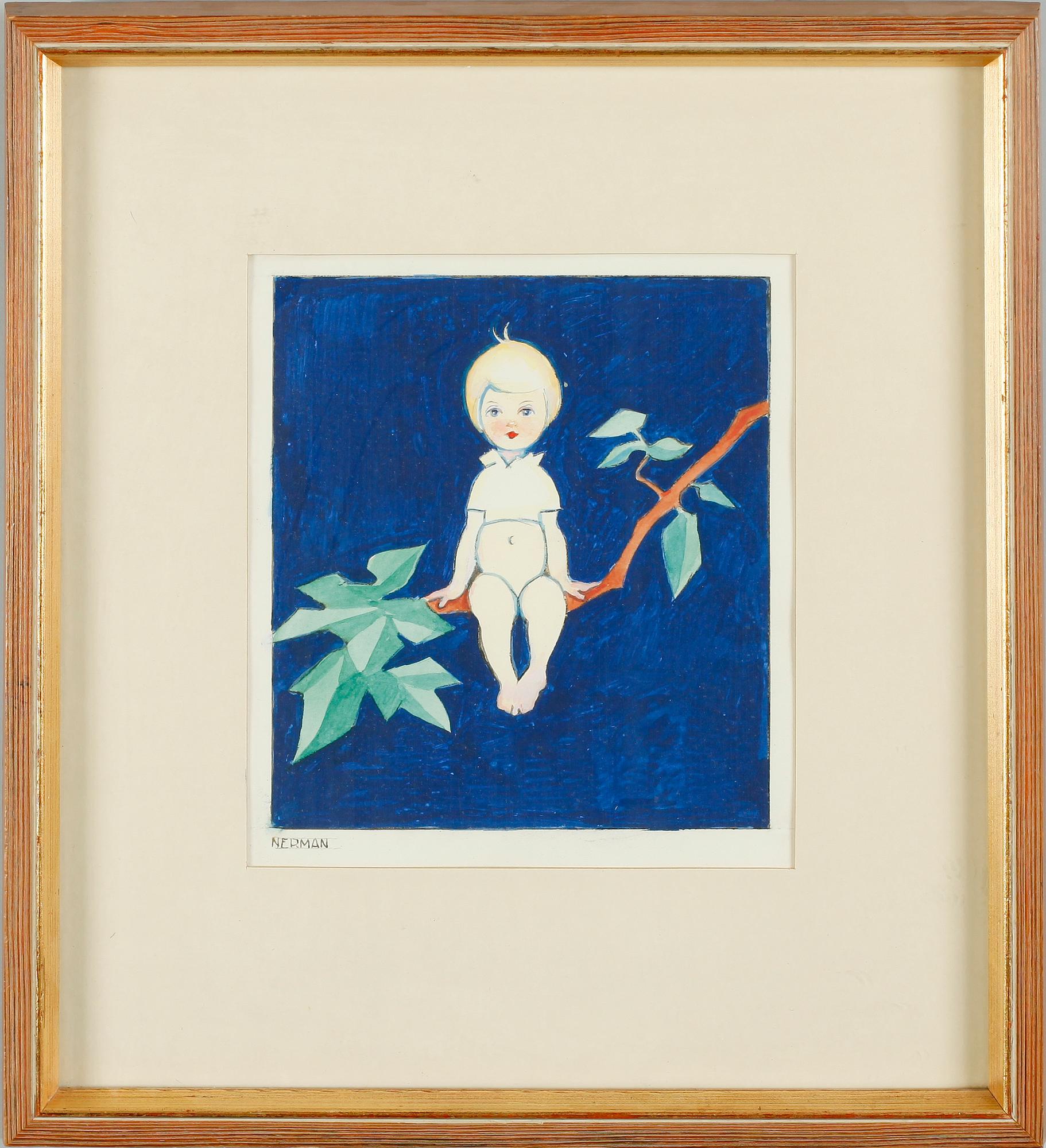 EINAR NERMAN, gouache, sign.