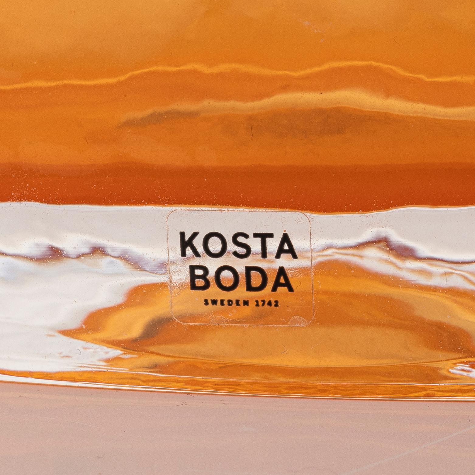 Bertil Vallien, two 'Satellite' glass vases from Kosta Boda, Sweden.