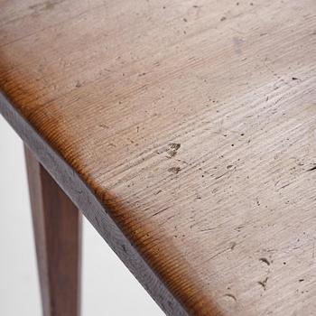 Axel Einar Hjorth, a set of four stained pine "Utö" chairs, Nordiska Kompaniet, Sweden, 1930s.