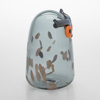 Oiva Toikka, glasfågel, "Long-eared owl", signerad O. Toikka Iittala.