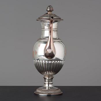 KAFFEKANNA, av Jacob Lenholm (mästare i Stockholm 1827-40), senempire, 1830-tal.
