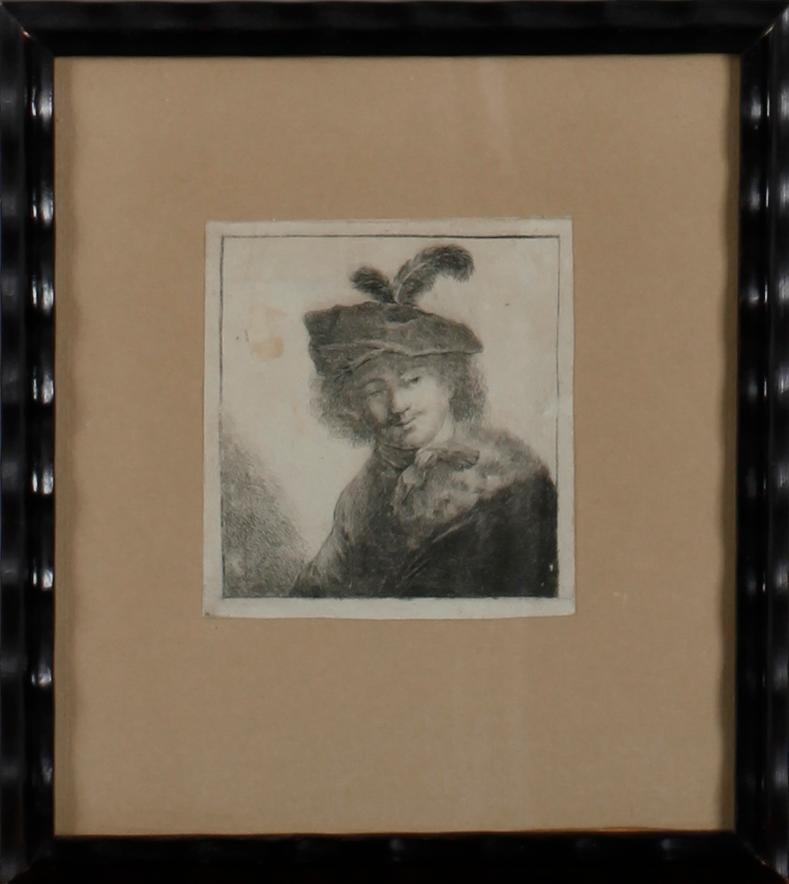 REMBRANDT HARMENSZ VAN RIJN, kopior efter, etsningar, 8 st. 1800-tal.