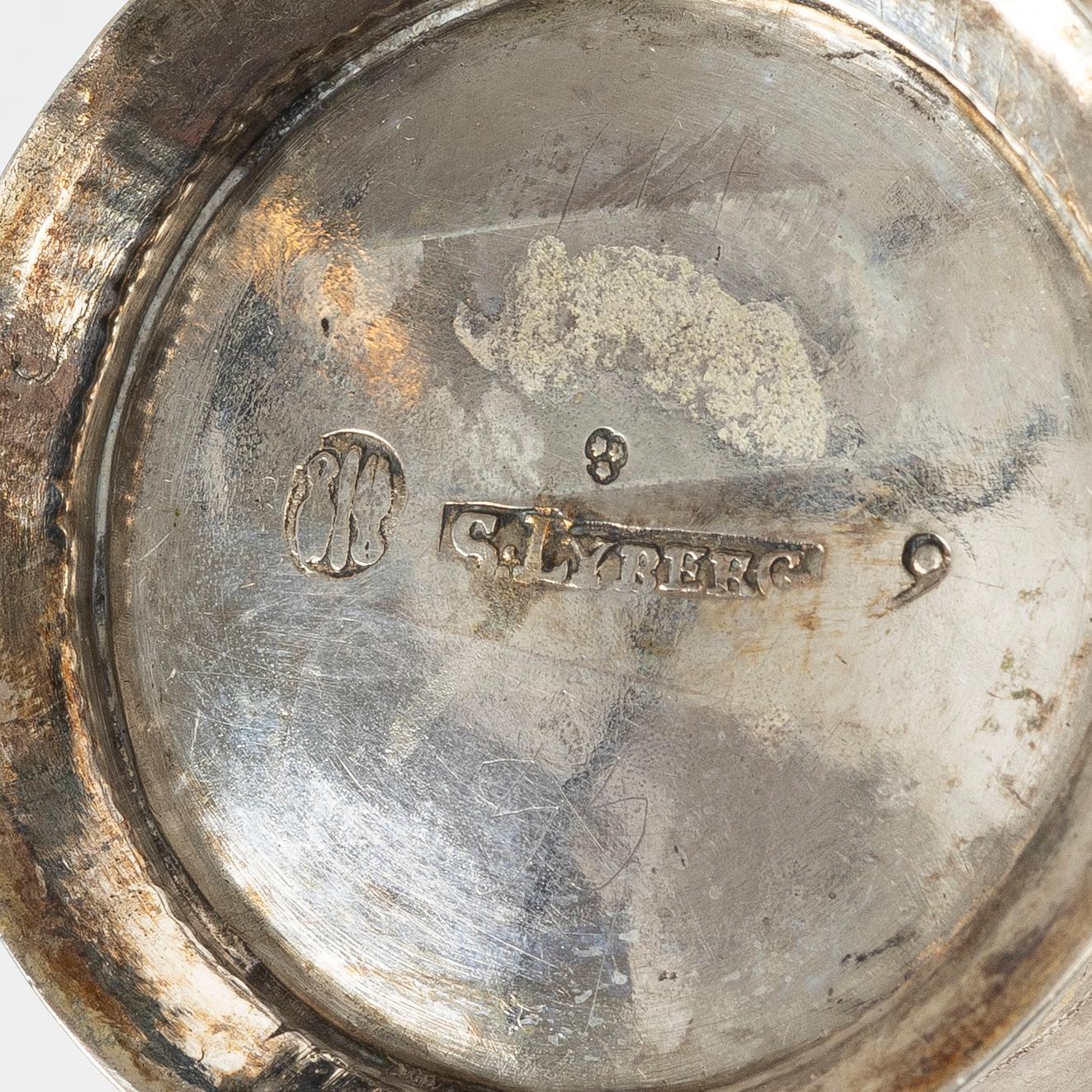 Bägare, silver, Samuel Lyberg, Borås, verksam 1778-1834.