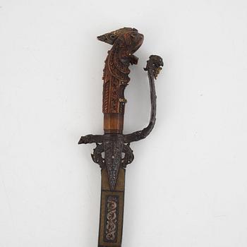 A Singhalese steel Sword (kastane), Ceylon.